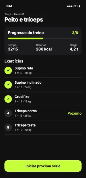 Pulse Fit — Treinos
