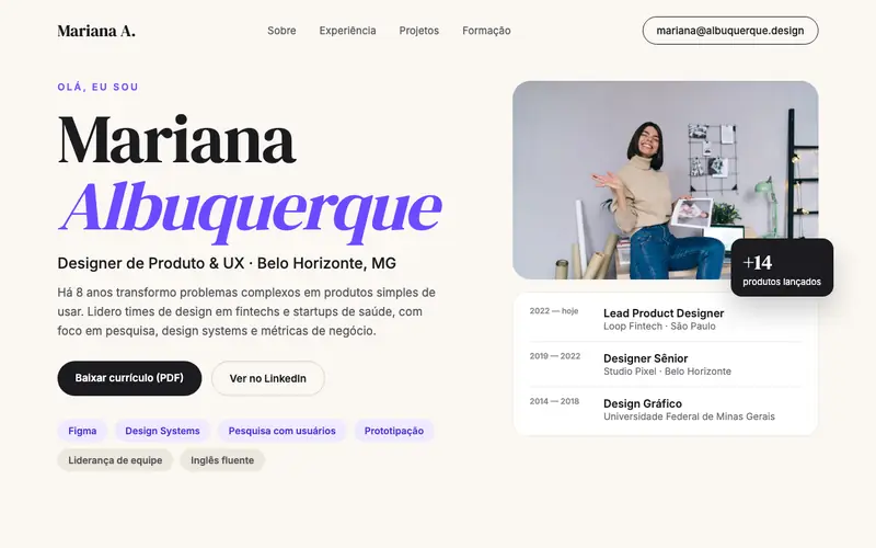 Mariana Albuquerque — Currículo online