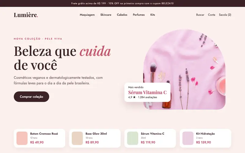 Lumière — Loja de cosméticos
